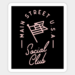 Main Street U.S.A Social Club - Pink Sticker